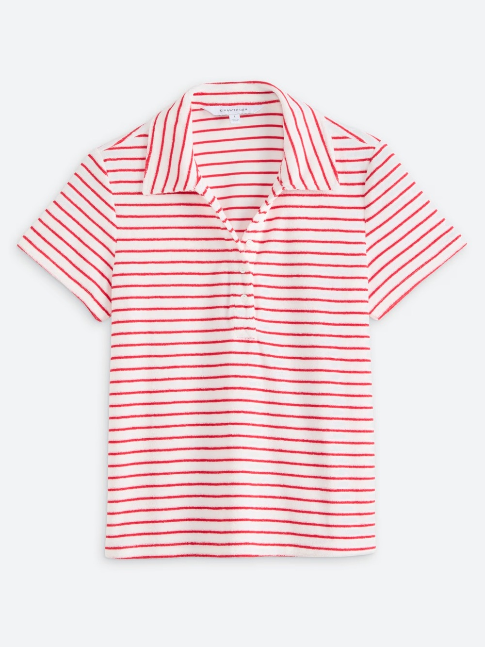 41 HAWTHORN Short Sleeve Polo Knit Top